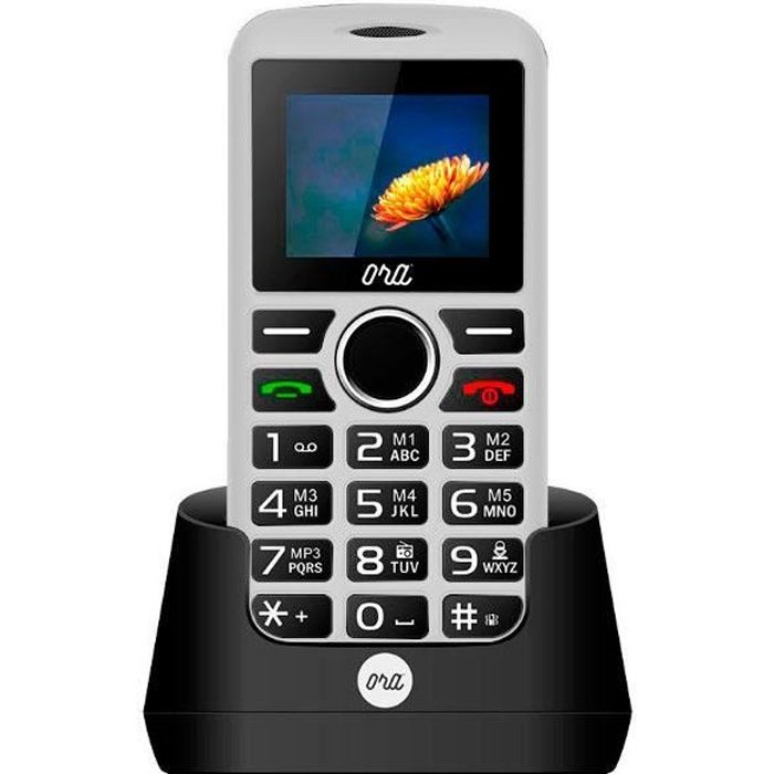 Téléphone portable Ora Mira S1701-w Dual Sim Screen 2.4 Qvga Button Sos Gprs Bluetooth Camera Radio Radio Fm Flashlight Couleur