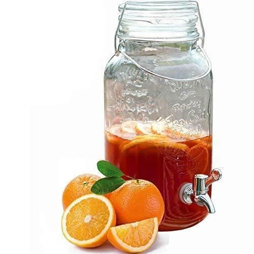 Fontaine à Boisson - Distributeur de Boissons avec Bocal en Verre Vintage, Ferme