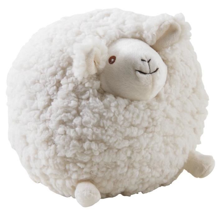 Peluche mouton en laine blanc