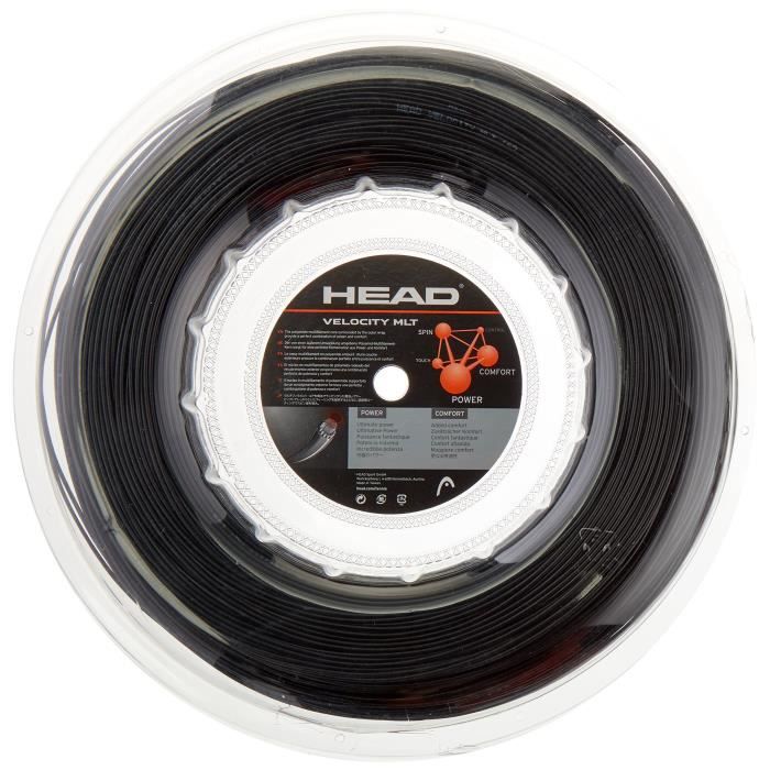 HEAD 281414 Velocity MLT Cordage pour Raquette de Tennis Noir 12 m
