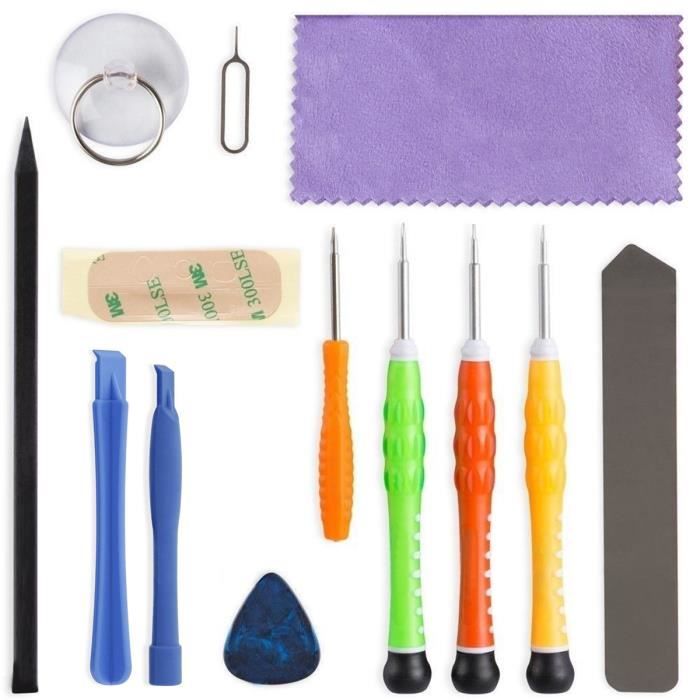 Kit d'outils de réparation d'ouverture d'écran de téléphone portable pour iPhone X 8 7 6 (couleur aléatoire)