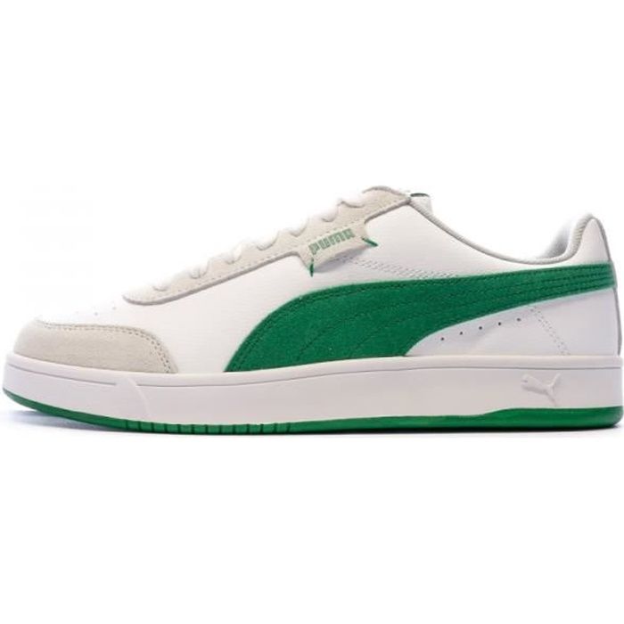 Baskets blanches/vertes homme Puma Court Legend Lo