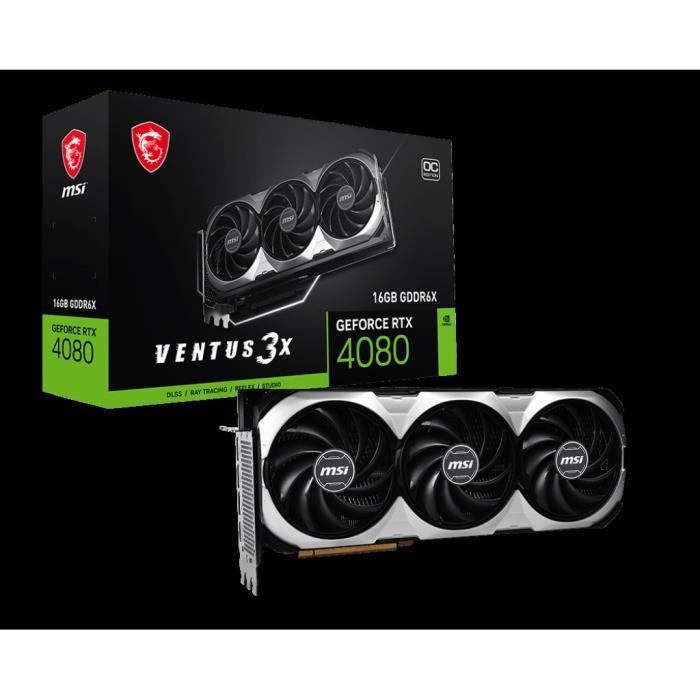 MSI Carte Graphique GeForce RTX 4080 VENTUS 3X OC 16GB