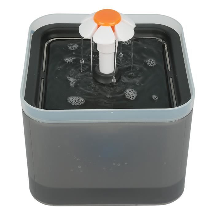 OHMG Fontaine a Eau Chat 2L Fontaine à Eau pour Chat, Distributeur Eau pour Chat avec Lumière LED/Pompe gris