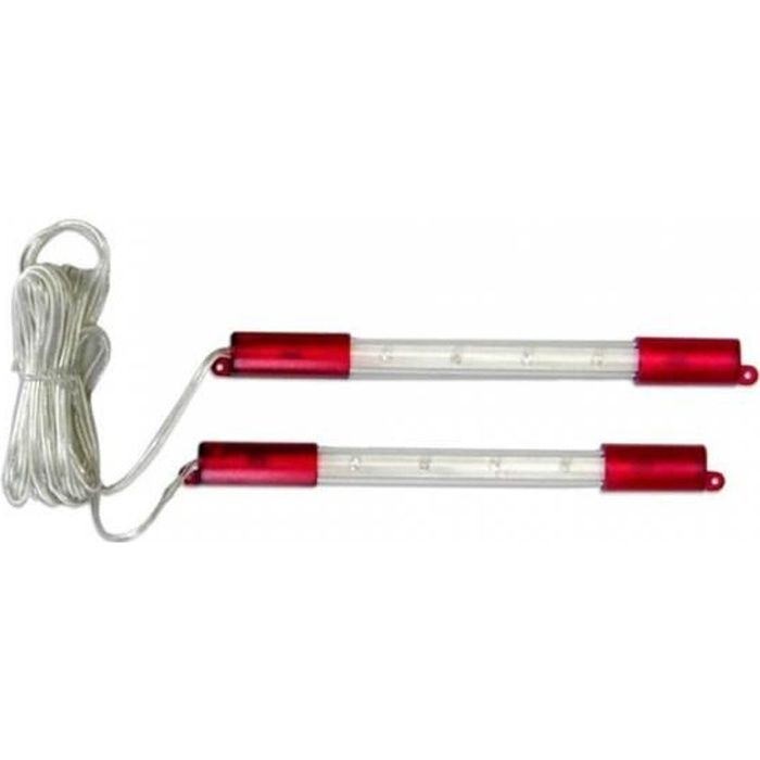 Paire de néon à 4 LED 12V rouge One moto scooter cyclomoteur custom tuning Neuf