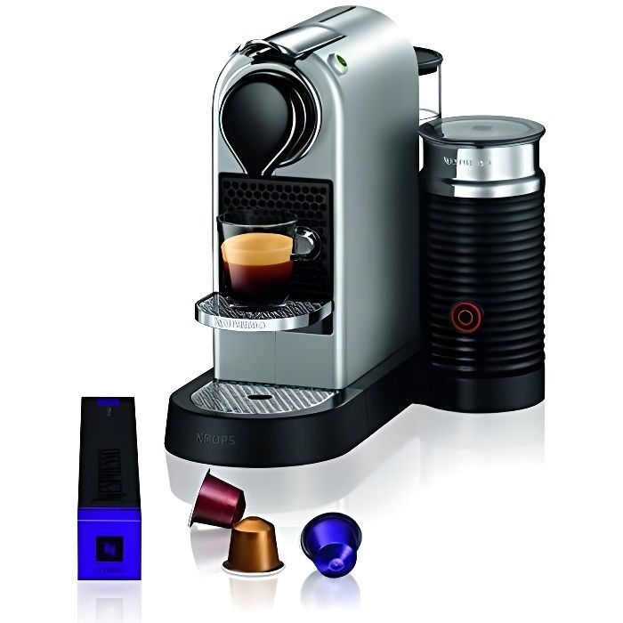 Krups Nespresso machine à café Machine à expresso autonome CITIZ & MILK argenté