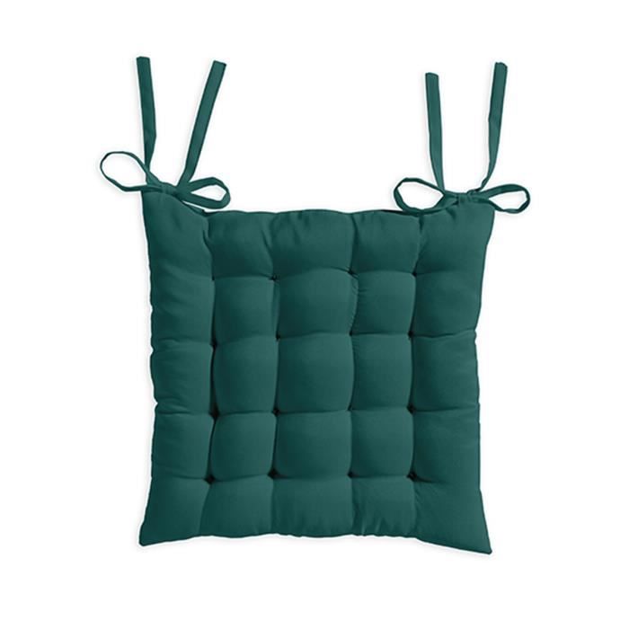 Assise matelassée CEREMONY 40x40 coton Emeraude