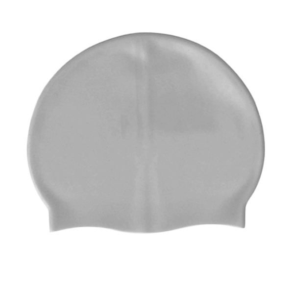 Bonnet de bain en silicone argent de taille unique