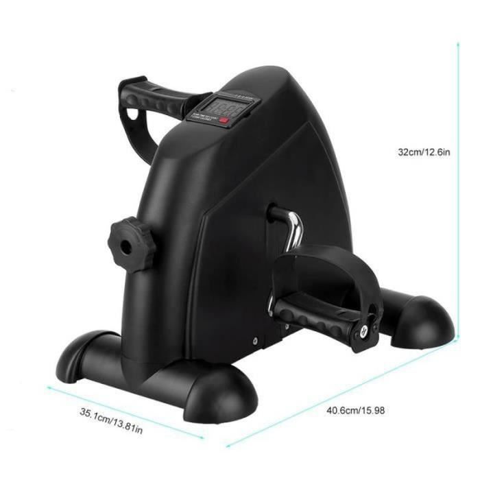 WS30070-Mbuynow Noir Mini Vélo d'Appartement, Mini Vélo d'exercice Cardio à Pédale Écran LCD Réglable