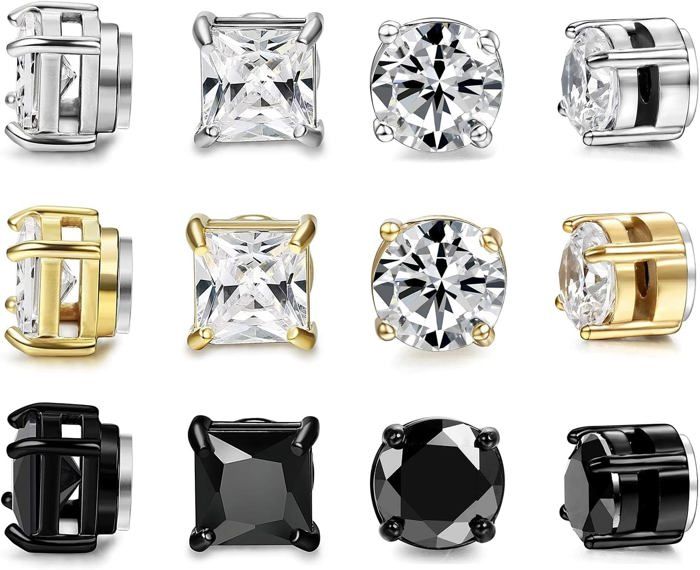 Boucles D'oreilles Ancre Noir Acier Inoxydable - Unisexe, Taille 10mm, Finition Miroir, Boîte Cadeau Incluse