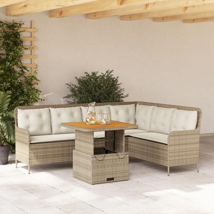 VIDAXL Salon de jardin avec coussins 2 pcs - vue 3