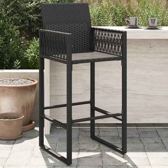 Lot De 2 Tabourets De Bar Bistrot Noir Similicuir - Hauteur Réglable VidaXL