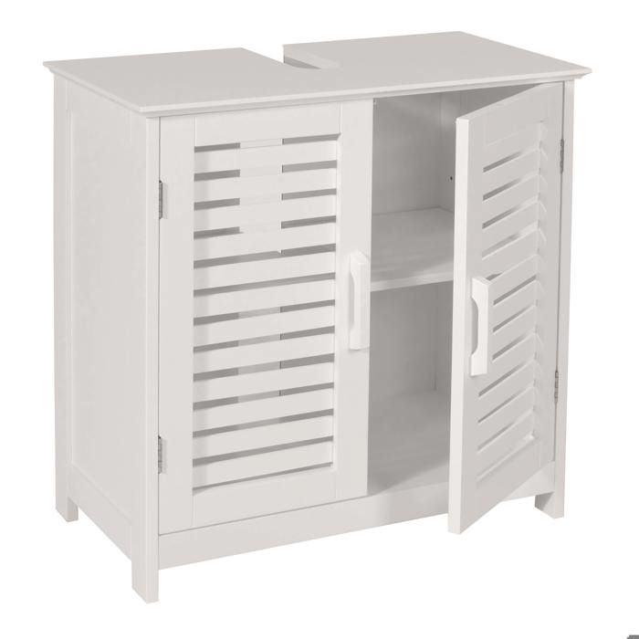 Meuble sous lavabo meuble de salle de bain sous evier avec rangement 60 x 60 x 30 cm MDF blanc 04_0007843 Meuble sous lavabo meuble de salle de bain sous evier avec rangement 60 x 60 x 30 cm MDF blanc 04_0007843