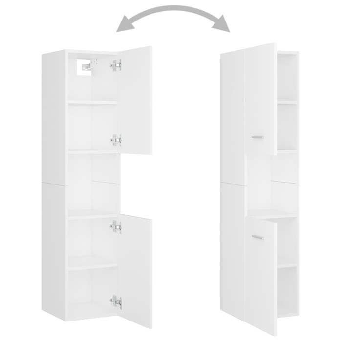 Promotion mai * Armoire de salle de bain - Blanc 30x30x130 cm EU2412804997