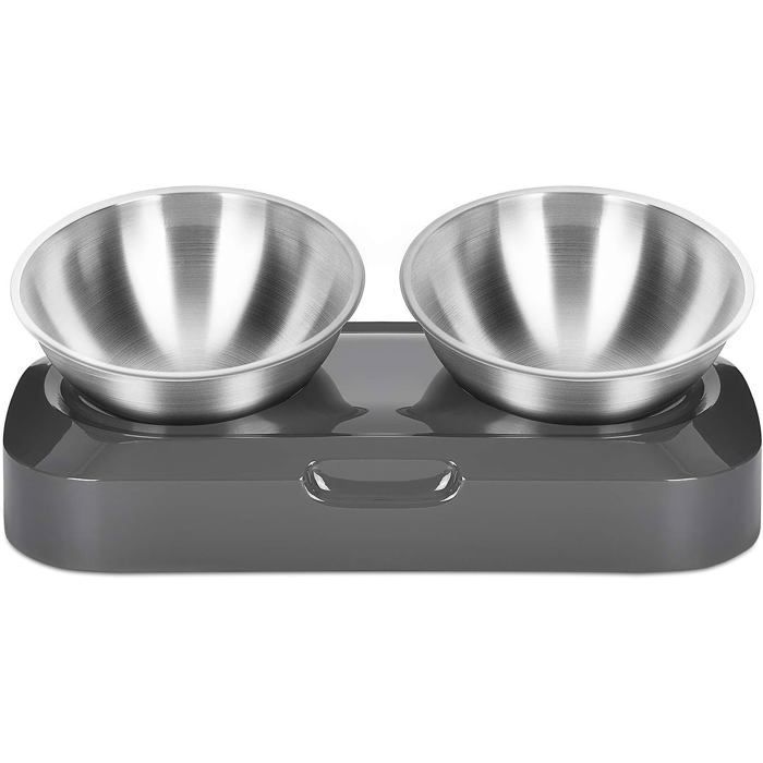 Meilleurs prix pour Gamelle Chat Inclinée 15° – Anti-Vomissement, Surélevée, Antidérapante, Ajustable