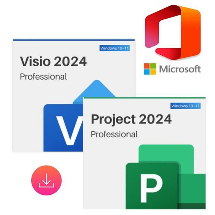 Visio 2024 Pro + Project 2024 Pro (NOUVEAU) – Livraison 2H par email – En téléchargement
