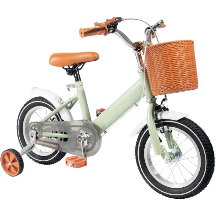 Le Vélo pour enfant de 12" avec panier avant et roues stabilisatrices