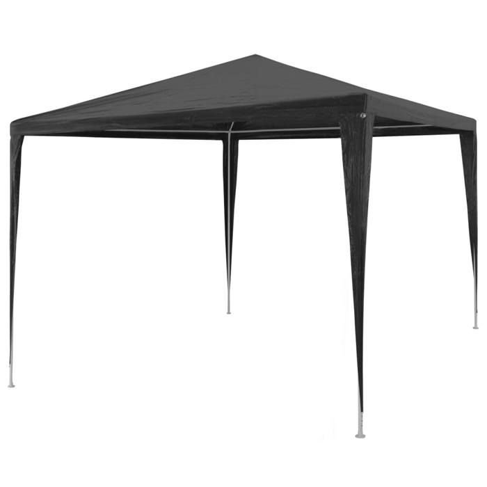 Tente de réception 3x3 m - Happiness - Anthracite - 3x3x255 m - Résistant aux UV - Résistant à leau - Cadre en acier