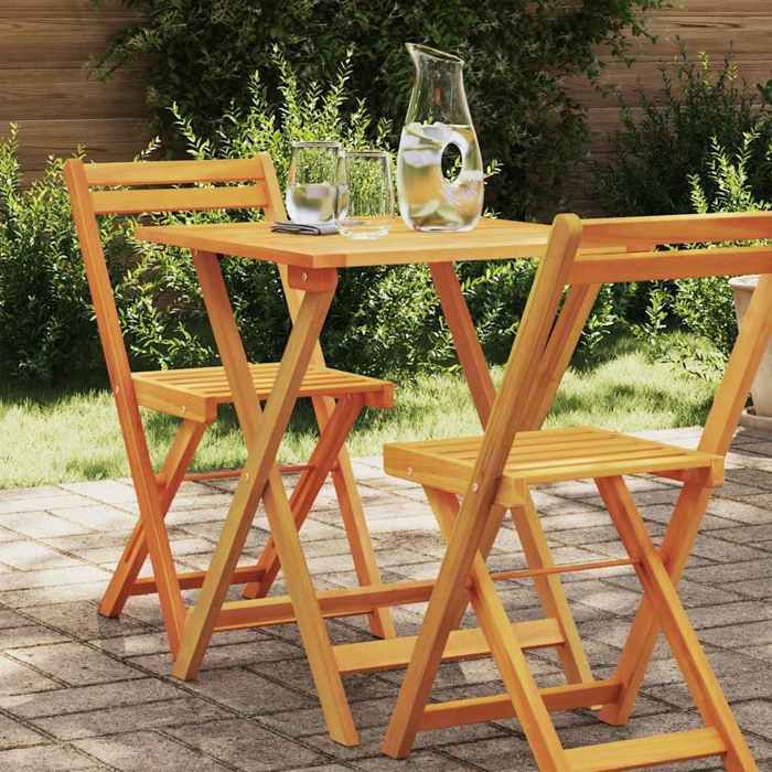 SALE 2026 Table de jardin Marron - Table de jardin pliante Naturel 60x60x72cm PRO283434317