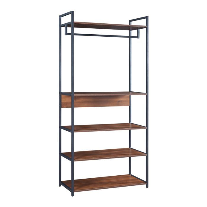 Portant à vêtements - HELLOSHOP26 - Modèle avec 4 étagères - Structure en métal - Noir - 180 x 84 x 40 cm Portant à vêtements - HELLOSHOP26 - Modèle avec 4 étagères - Structure en métal - Noir - 180 x 84 x 40 cm