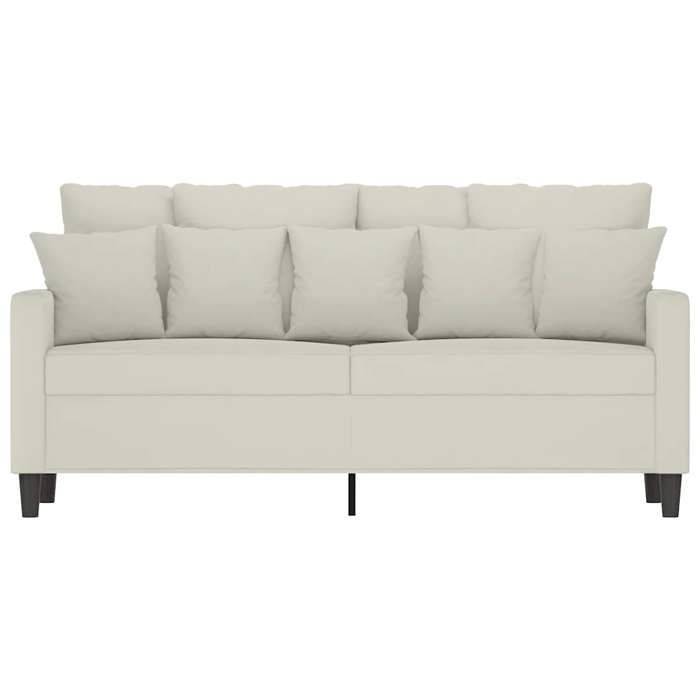 Promo 2026Canapé à 2 places - SARAZYJ - Meuble de salon - 2 PERSONNES - Crème 140 cm Velours - S4672550