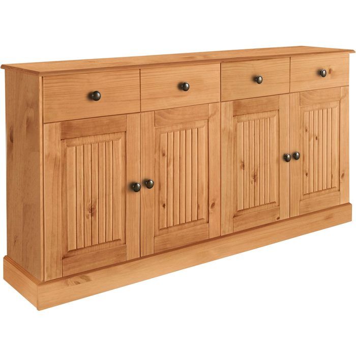 Mille - Buffet Avec 4 Portes Et 2 Tiroirs En Pin Naturel