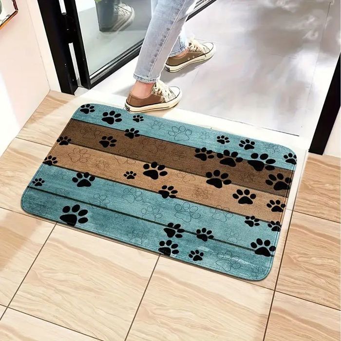 Tapis de porte imprimé - Phoesky - Pattes de chien - Antidérapant - Absorbant - Séchage rapide - Motif animal - 90x60 cm Tapis de porte imprimé - Phoesky - Pattes de chien - Antidérapant - Absorbant - Séchage rapide - Motif animal - 90x60 cm