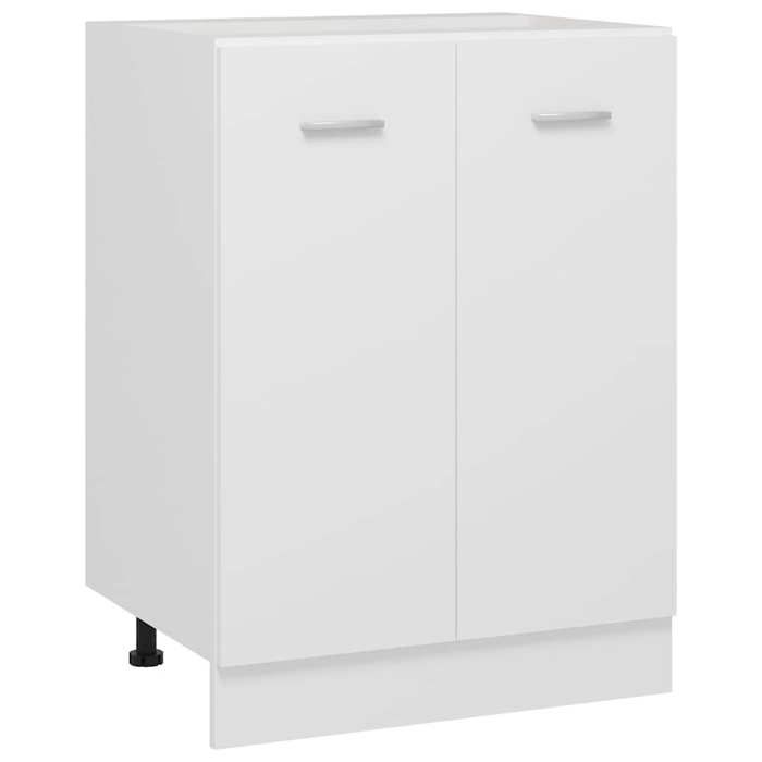 Meuble Bas lyon Cabinet de cuisine 1 PC Buffetvaisselier bois dingénierie - blanc - 60 x 46 x 815 cm@kau14v