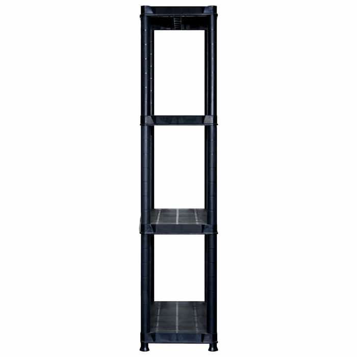 Magnifique Étagère de rangement à 4 niveaux Noir 122x30 5x130 cm Plastique - design polyvalent - pour maison - Noir 6 kg 2026_594864
