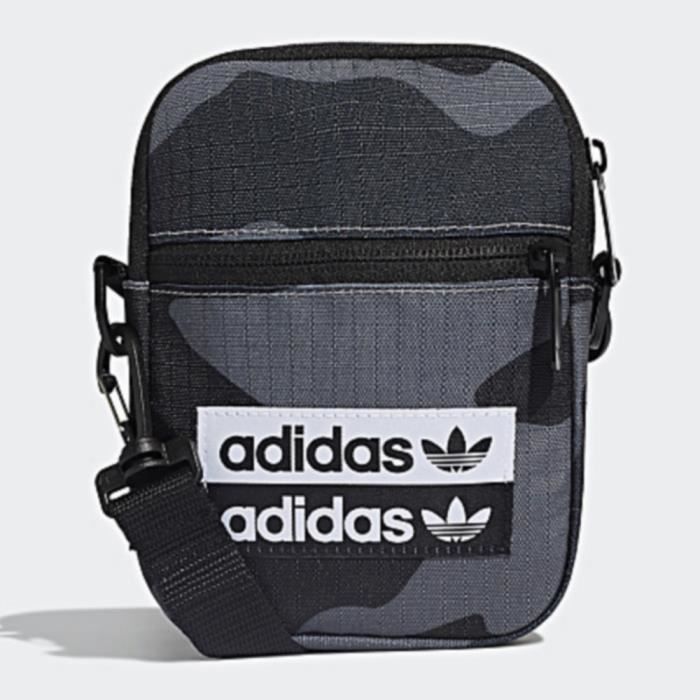 Sacoche Camouflage Adidas Originals Fest Noire et Grise Double Logos noir  et gris - Cdiscount Bagagerie - Maroquinerie