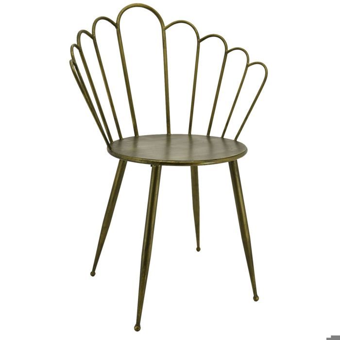 Chaise en métal doré antique Gatsby Chaise en métal doré antique Gatsby