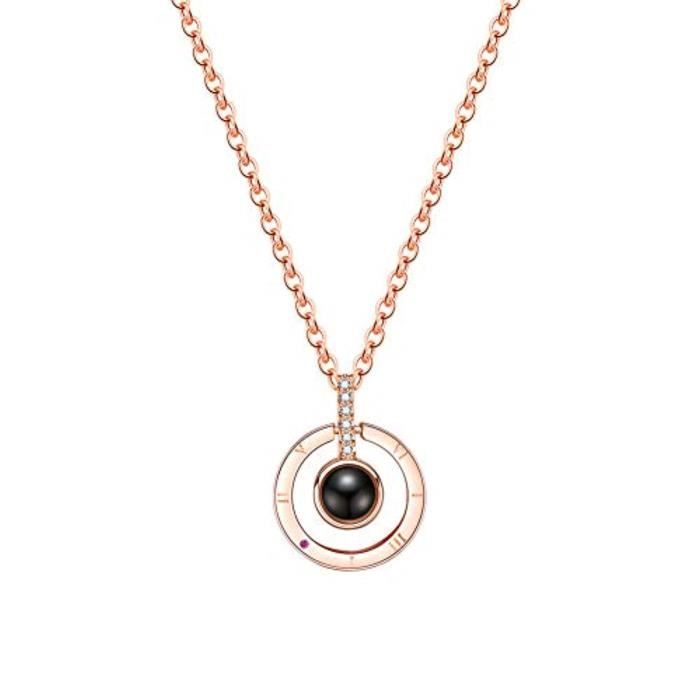 Moon Glowing Collier Gemme Charme Bijoux Plaqué Argent Halloween Cadeaux pour femmes