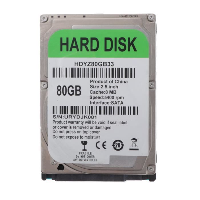Disque Dur Interne 2 5 Pouces Sata 8m Cache 5400rpm Hdd Pour Ordinateur Portable 80 Go Prix Pas Cher Cdiscount