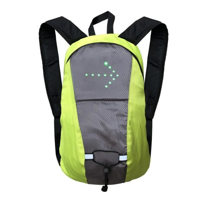 Sac de v?�lo ?�tanche Sport sac ?� dos 15L LED clignotant lumi?�re t?�l?�commande sac de s?�curit?� 