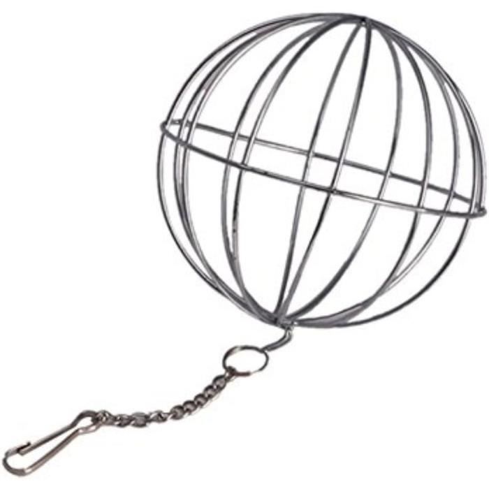 Distributeur daliments - Inox - Pour Lapin Chinchilla Hamster - 8x8x8cm - Intérieur