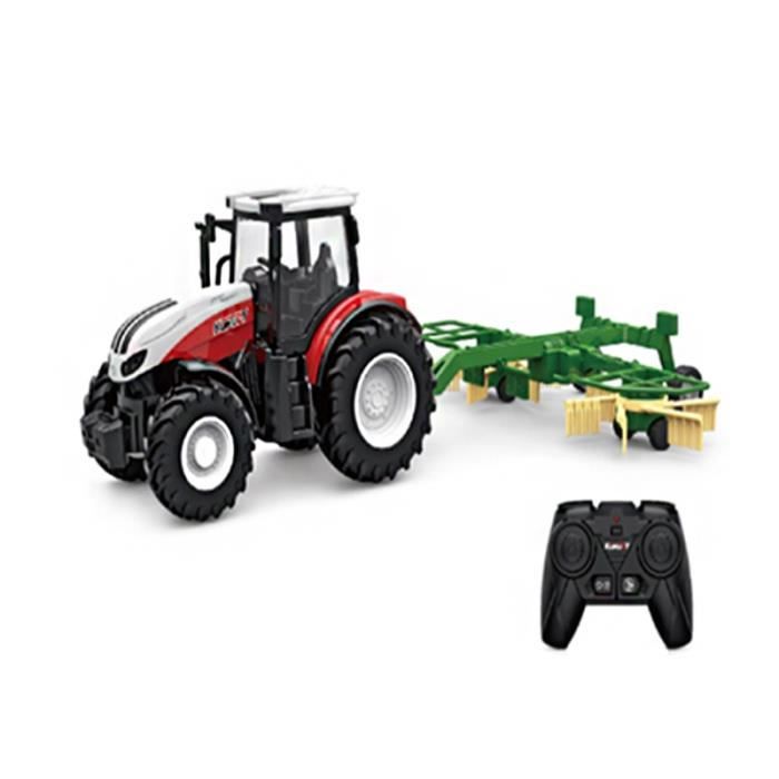 Tracteur Télécommandé Enfant Avec Remorque – Jouet Ferme RC 2,4 GHz – Cadeau Noël Garçon Fille (Rose)