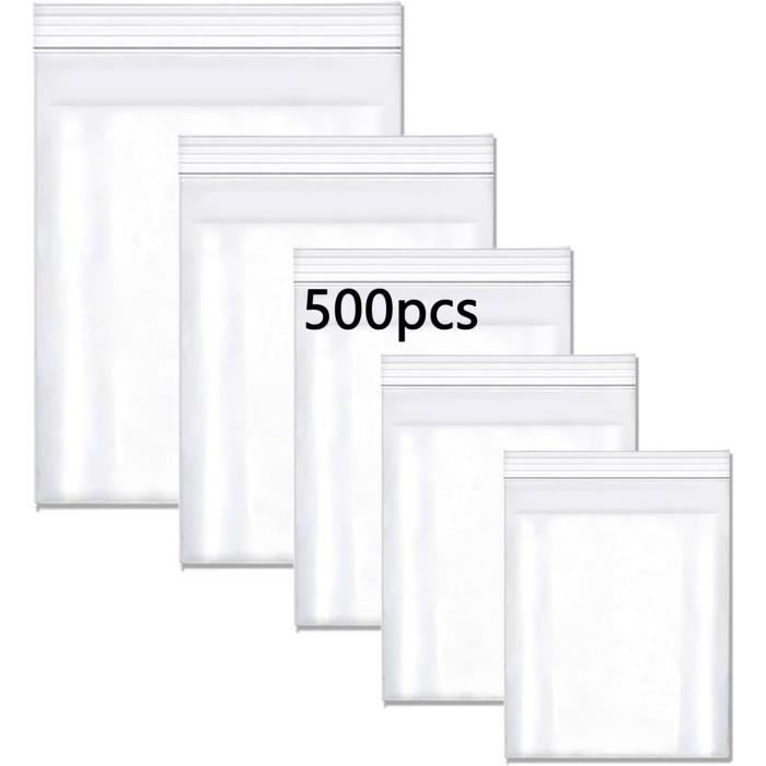 Lot De 100 Sachets Refermables En Plastique 50 X 50 Cm