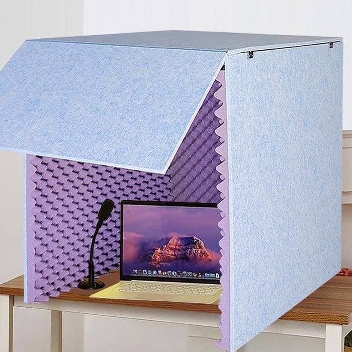 Cabine Vocale Portable Vocal Booth - Isolation Acoustique 60x60x60cm - Pour Enregistrement, Podcast - Bureau