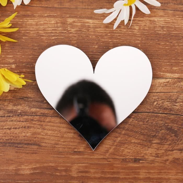 Novatech Coeur Miroir Mural Sticker 26 Lettres DIY Art Mural Décor À La ...