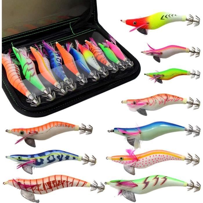 3PCS Leurre Calamar De Pêche Turlutte Leurres Lumineuse - Lumineuse