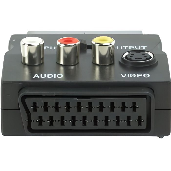 3 x RCA Noir mâle/Femelle Valueline VLVP31901B Adaptateur de câble-Adaptateur péritel câble pour 
