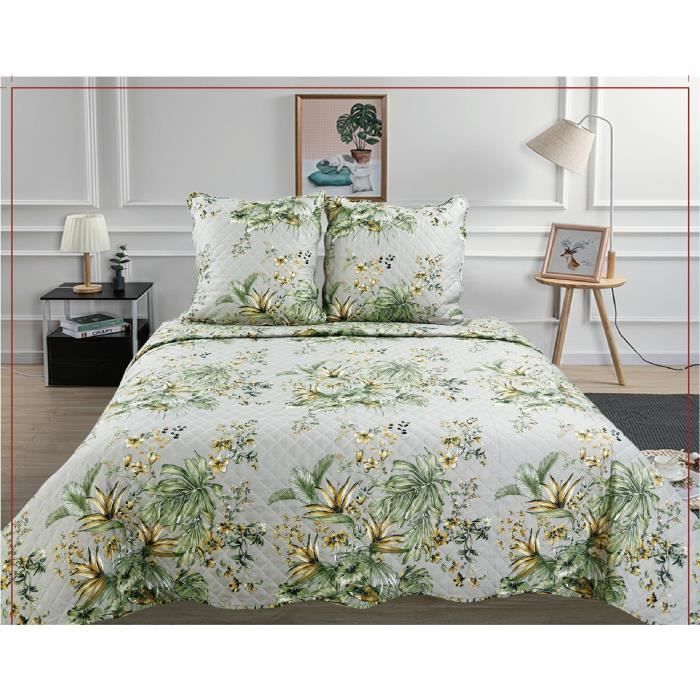 Set De Literie Boutis Octavia Par Stof - Couvre-lit 220x240 Cm + 2 Taies D'oreiller - NEUF