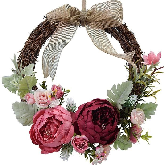 COURONNE DE PRINTEMPS Pour Porte D'entrée De 16 Pouces, Décoration