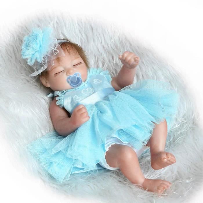10 Inch 26cm Sleeping Miniature Reborn Baby Doll Girl Full Body Silicone Renaitre Poupee Filles Realiste Bebe Cdiscount Jeux Jouets