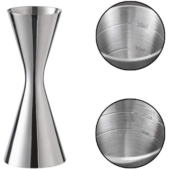 TRIXES Double Verre Doseur U00e0 Cocktail En Acier Inoxydable 50 Ml/25 Ml