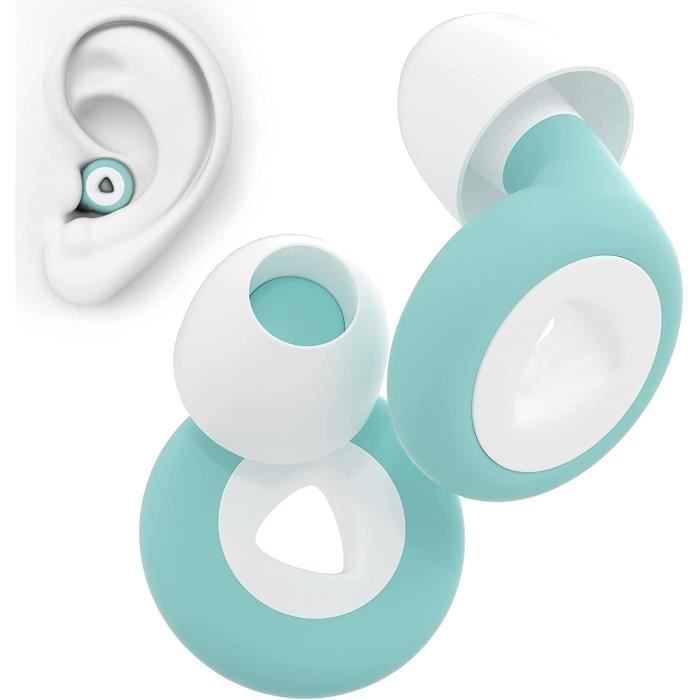 Bouchons D'oreille Réutilisables En Silicone - Anti-bruit Pour Dormir, Concert, Moto, Lavables, étui Inclus - 8