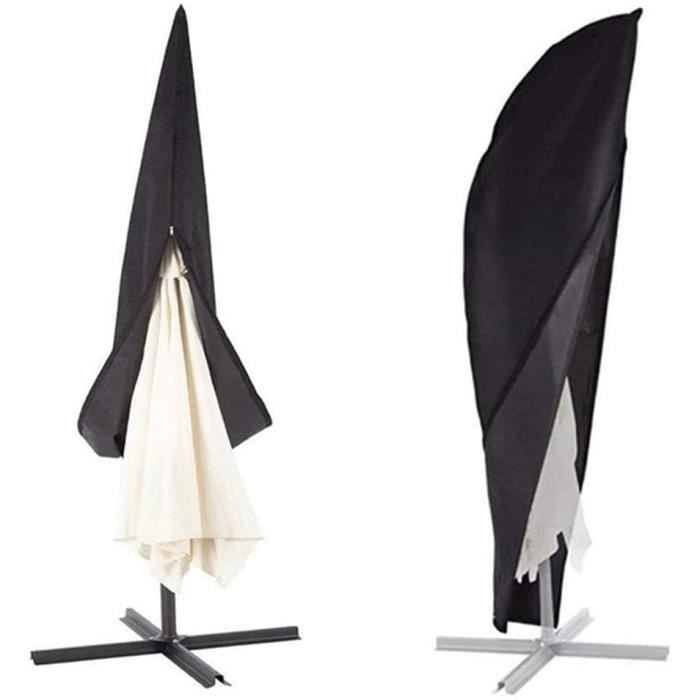Housse De Protection Pour Parasol 2 à 4 Mètres - Imperméable, Résistante Aux UV, Avec Tige Télescopique - Taille 280 X 30/81/45 Cm