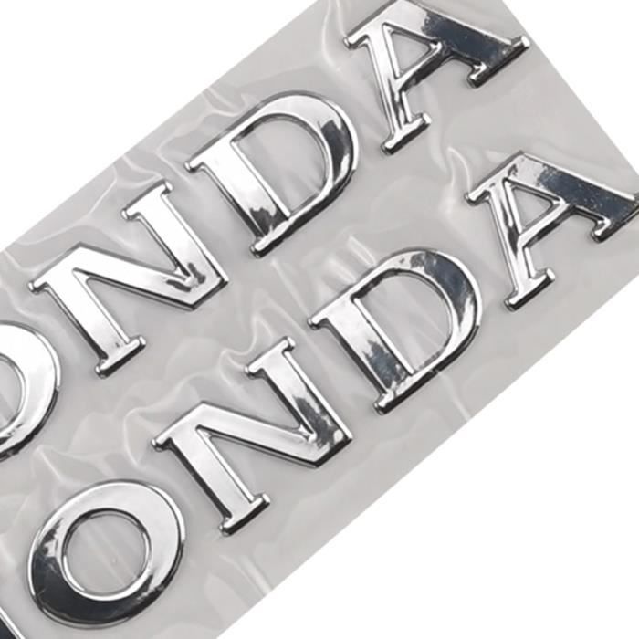 Autocollant décoratif - Honda - Moto 3D Emblème - Argent - Réservoir et Roue - Personnalisation véhicule