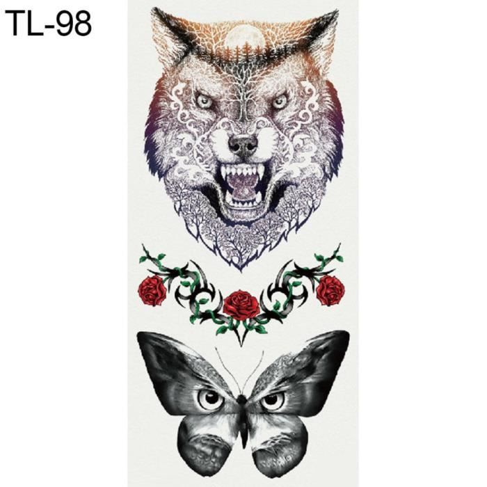Autocollant De Tatouage Temporaire Etanche A La Mode Art De Corps Serpent Sticker Chien Chat Chouette Decalques Tl 098 Cdiscount Au Quotidien