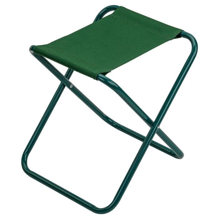 Tabouret de jardin - BOTLE - Pliable - Polyester - Vert - 32x33x34 cm